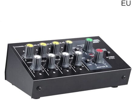 8 Kanaals Geluid Universele Digitale Mixer Aanpassen Microfoon Mixing Console Mono/Stereo Mono/Stereo Eu/Us Plug zwart