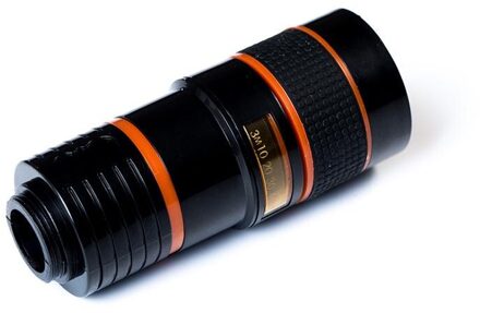 8 keer Mini Pocket Outdoor Monoculaire Telescoop Foto videoband Telescoop met mobiele telefoon Camera Handset Clip Mount zwart