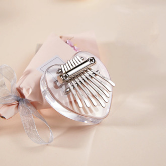 8 Key Mini Kalimba Acrylic Clear Thumb Piano Mbira Keyboard Musical Instrument Gift for Beginner Travel Entertainment Home Decor