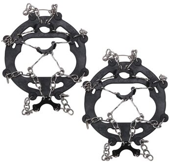 8 Klauw Schoen Ijs Claw Anti-Slip Laarzen Stijgijzers Outdoor Rotsklimmen Schoenen Accessoires Hike Bergbeklimmen SAL99 zwart