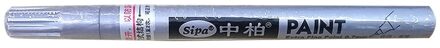8 Kleuren Waterdicht Autobanden Loopvlak Cd Metalen Permanente Verf Marker 0.7 Mm Extra Fijne Punt Verf Marker Pen auto Accessoires sliver