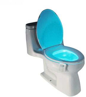 8 kleuren Wc Licht Met PIR Motion Sensor Smart Lamp Kids Nacht Inductie Lampen Auto On Off Wc Accessoires voor badkamer