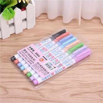 8 Kleuren Wipeable Glas Venster Whiteboard Marker Pen Winkel Auto Decorating Tool