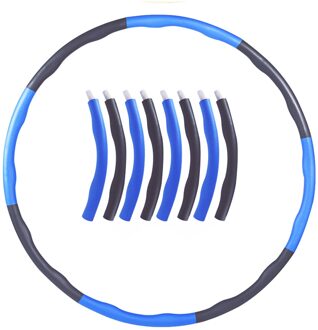 8 Knopen 95Cm Sport Hoepel Fitnessapparatuur Afneembare Schuim Ring Volwassen Gymnastische Cirkel Dunne Taille Oefening Hoepel Blauw