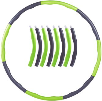 8 Knopen 95Cm Sport Hoepel Fitnessapparatuur Afneembare Schuim Ring Volwassen Gymnastische Cirkel Dunne Taille Oefening Hoepel groen