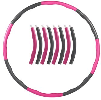 8 Knopen 95Cm Sport Hoepel Fitnessapparatuur Afneembare Schuim Ring Volwassen Gymnastische Cirkel Dunne Taille Oefening Hoepel Roze
