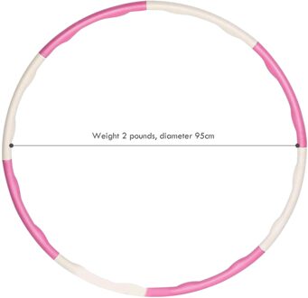 8 Knopen 95Cm Sport Hoepel Fitnessapparatuur Afneembare Schuim Ring Volwassen Gymnastische Cirkel Dunne Taille Oefening Hoepel wit