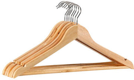 8 Luxe houten kledinghangers - 8 Houten klerenhangers