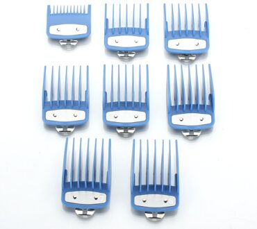 8 maten van gids kam sets met een doos metalen kammen onderdelen tondeuse limited kammen metalen clip set reeks 3