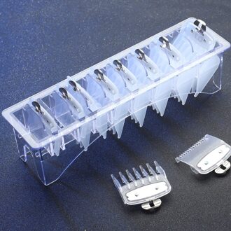 8 maten van gids kam sets met een doos metalen kammen onderdelen tondeuse limited kammen metalen clip set reeks 5
