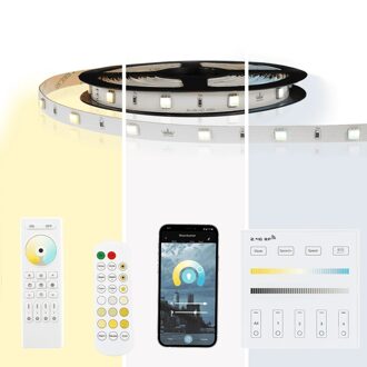 8 meter dual white led strip complete set - basic 480 leds