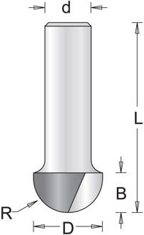 8 Mm Holprofielfrees 12.7X38X6.3
