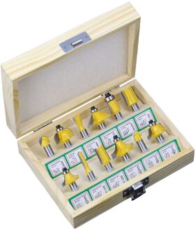 8 Mm Hout Cutter Carbide Schacht Mill Houtbewerking Trimmen Graveren Carving Snijgereedschap 12 Pcs Frees Router Bit Set 12stk Wooden doos
