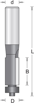 8 Mm Kantenfrees Met Onderlager 12.7X63