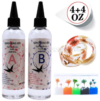 8 Ounce Quick Curing AB Resin 1:1 Kit Clear Hard Epoxy Resin Jewelry Making Tool Drop Shipping