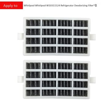 8 Pack Vervanging Koelkast Luchtfilter Voor Whirlpool W10311524 Luchtfilter