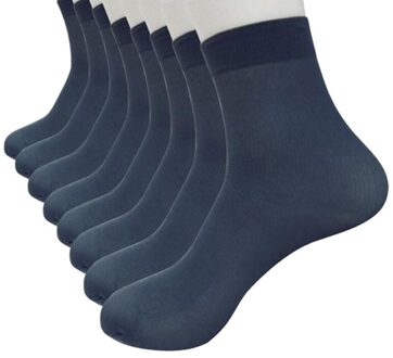 8 Pairs Sokken Unisex Vrouwen Mannen Sokken Ultra-Dunne Elastische Silky Korte Silk Bamboevezel Ademend Zwarte Business Mannen sokken Meias Blauw