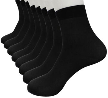 8 Pairs Unisex Vrouwen Mannen Sokken Bamboevezel Ultra-dunne Elastische Silky Korte Silk Katoen Ademend Zwarte Business Mannen sokken