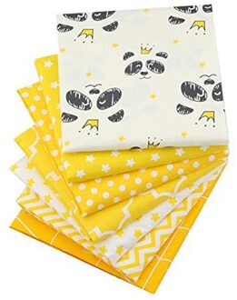 8 Pc Diy 40*50 Cm Mix Kleur Bloemen Patroon 100% Katoen Pur Uitgesneden Patchwork Stof Bundel Naaien quilten Ambachten Voor Handgemaakte # T2G geel