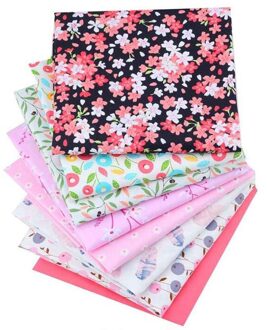 8 Pc Diy 40*50 Cm Mix Kleur Bloemen Patroon 100% Katoen Pur Uitgesneden Patchwork Stof Bundel Naaien quilten Ambachten Voor Handgemaakte # T2G marine