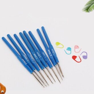 8 Pcs Breinaalden Haaknaalden Tool Plastic 0.6/0.75/0.9/1.0/1.1/1.2/1.5/1.75 Mm Trui Naalden Kit
