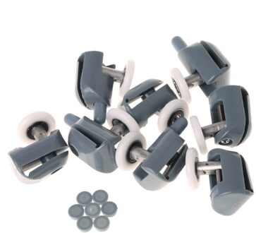 8 Pcs Enkele Douche Deur Rollers Lopers Wielen Katrollen Gidsen 25mm Diameter