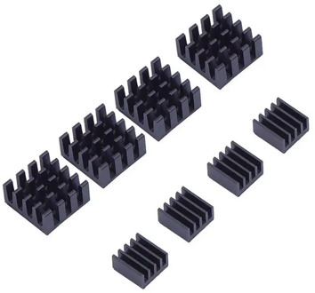 8 PCS for Raspberry Pi Aluminum Heatsink Heat Sink Computer Cooler Radiator For Electronic Chip Heat Dissipation Cooling Pads