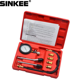 8 Pcs Petrol Engine Compression Cylinder Pressure Tester Gauge M10 M12 M14 M18 Auto Truck Car 0-300 psi SK1031