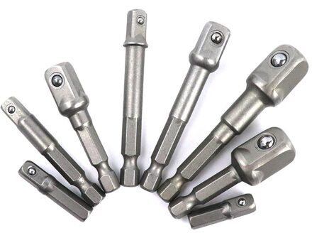 8 Pcs Universal Socket Adapter Bits Set Extension Hex Boor Moer Socket 1/4 "3/8" 1/2 "Drijfstang boor