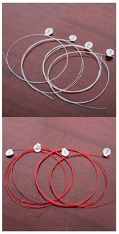 8 Piece Longteam Ukulele Carbon Strings Fluorocarbon Fiber Strings for 21/ 23/ 26 Inches of Guitar Ukulele Part Red & White