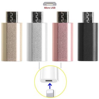 8-Pin Bliksem Female Naar Micro Usb Male Adapter Converter Voor Android Telefoon