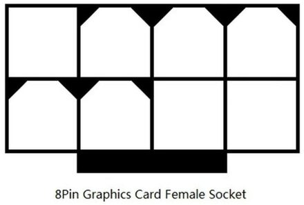 8-Pin to 2*6-Pin Graphics Card Supply Converter, M/F - small