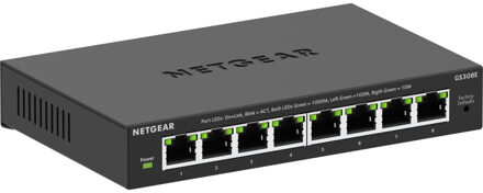 8-port Gigabit Plus Switch (GS308Ev4) Switch Zwart