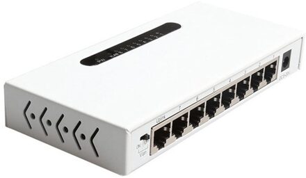 8-Port Poe Netwerk Switch Unmanaged Gigabit 1000M Ethernet Switch Metalen Behuizing Sterke Duurzaam Schakelaar