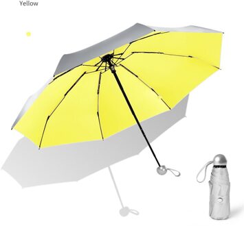 8 Ribben Pocket Mini Paraplu Anti Uv Paraguas Parasol Regen Winddicht Licht Opvouwbare Draagbare Paraplu Voor Vrouwen Mannen Kinderen Umbrella 1 geel