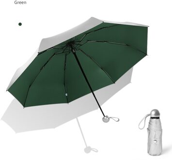 8 Ribben Pocket Mini Paraplu Anti Uv Paraguas Parasol Regen Winddicht Licht Opvouwbare Draagbare Paraplu Voor Vrouwen Mannen Kinderen Umbrella 1 groen