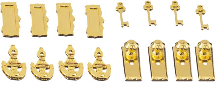 8 Set Dolls House Miniature Door Lock with Keys & Knocker Mail Slot Letter Box