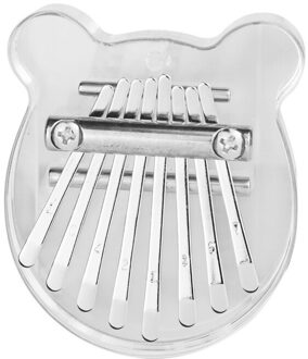 8 Sleutel Kalimba Mini Thumb Piano Vinger Piano Transparante Acryl Vinger Toetsenbord Muziekinstrument Keyboard Piano Cartoon beer