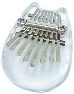 8 Sleutel Kalimba Mini Thumb Piano Vinger Piano Transparante Acryl Vinger Toetsenbord Muziekinstrument Keyboard Piano Cartoon kat