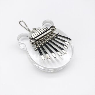 8 Sleutel Mini Kalimba Exquise Vinger Duim Piano Marimba Musical Goede Accessoire Hanger Musical Hanger Accessoire Kalimba Moonlight zilver