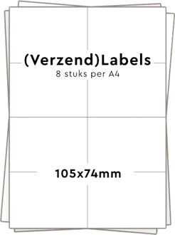 8 stickers per A4 (105x74mm)