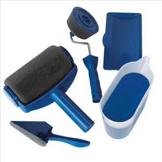 8 Stk/set Multifunctionele Muur Decoratieve Verf Roller Hoek Borstel Handvat Tool Diy Huishoudelijke Eenvoudig Te Bedienen Schilderij Borstels Kit 5stk reeks