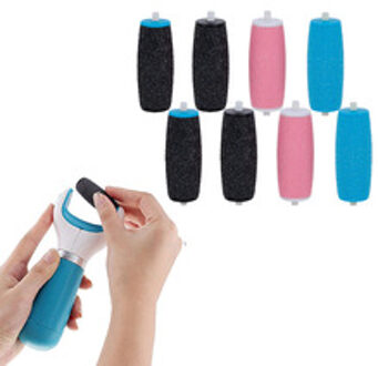 8 stks AANKOMEN voetverzorging tool Heads Pedi Hard Skin Remover Vullingen Vervanging Rollers Voor Scholls Bestand voetverzorging Tool
