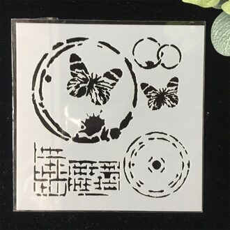 8 Stks/pak 13Cm Uil Vogel Diy Gelaagdheid Stencils Muur Schilderen Plakboek Kleuring Embossing Album Decoratieve Template F