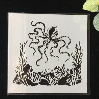 8 Stks/pak 13Cm Uil Vogel Diy Gelaagdheid Stencils Muur Schilderen Plakboek Kleuring Embossing Album Decoratieve Template