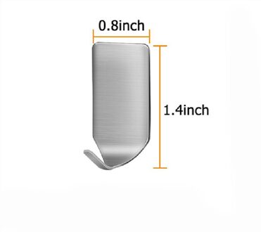 8 Stks/pak Badkamer Geen Spoor Haken Wall Mounted Rvs Kleerhanger & Handdoek & Robe Haak Decoratieve Fine Hook