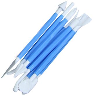8 Stks/partij 16 Decorating Tool Patronen Fondant Cake Decorating Bloem Suiker Craft Clay Fondant Cake Modelling Gereedschap blauw