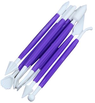 8 Stks/partij 16 Decorating Tool Patronen Fondant Cake Decorating Bloem Suiker Craft Clay Fondant Cake Modelling Gereedschap paars