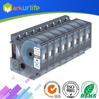 8 Stks/partij Compatibel Voor Dymo Zelfklevende Tape 45013 (S0720530) uitstekende Werk Voor Dymo Printer (12 Mm * 7 M) Zwart Op Wit