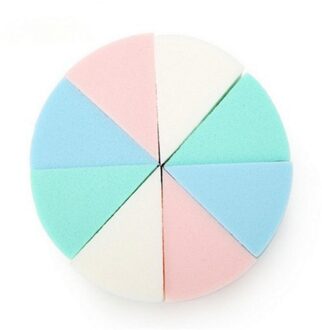 8 Stks/partij Driehoek Vormige Snoep Kleur Zachte Magic Gezicht Reiniging Pad Cosmetische Bladerdeeg Reiniging Spons Wassen Gezicht Makeup Tools Type1